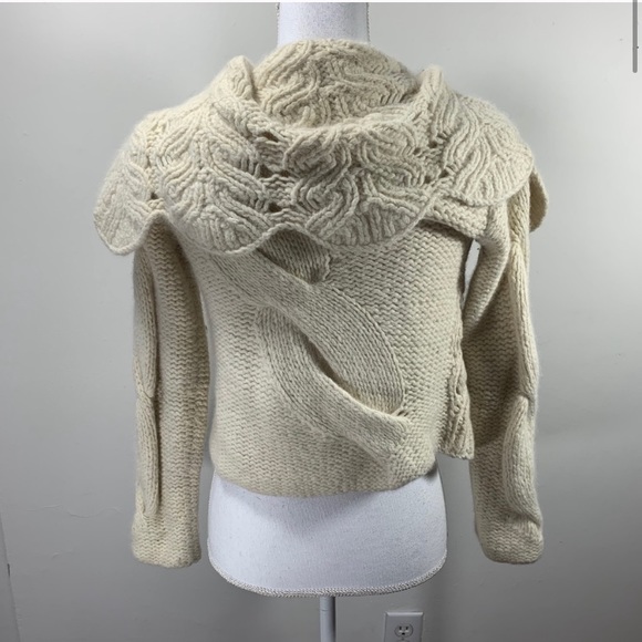 Sleeping on Snow Angora Rabbit Hair Sweater-beige - Picture 5 of 12